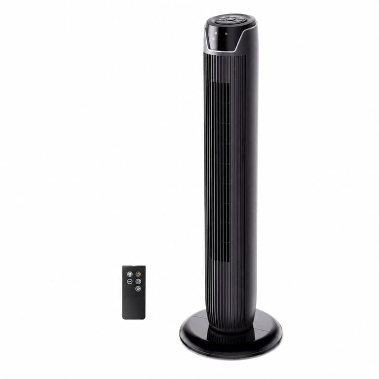 Midea FZ10-17JR Toronyventilátor Távirányítóval, 92 cm, Fekete, LED kijelző, 3 sebesség, 7 — hibás, alkatrésznek (állapot: lásd a 2. képet)