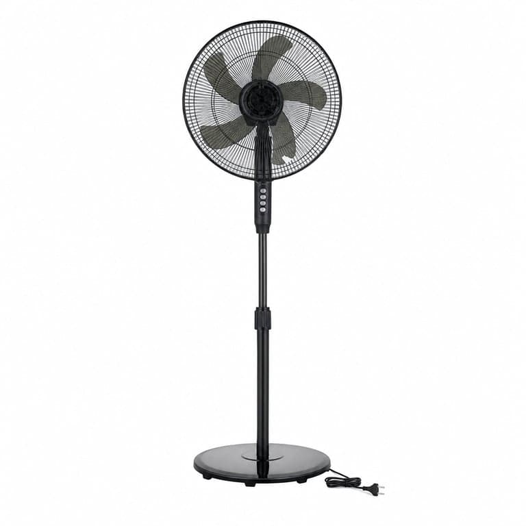 Midea FS40-15FR Álló Ventilátor Távirányítóval 55W 3 Sebesség LED Kijelző 7,5H Timer 80° Oszcilláció — használt (állapot: lásd a 2. képet)