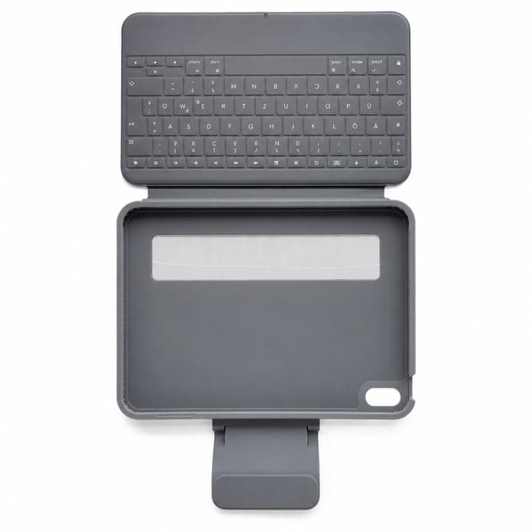 Logitech Rugged Folio billentyűzetes tok iPad 10. generációhoz, QWERTZ, grafit – használt, iPad nélkül