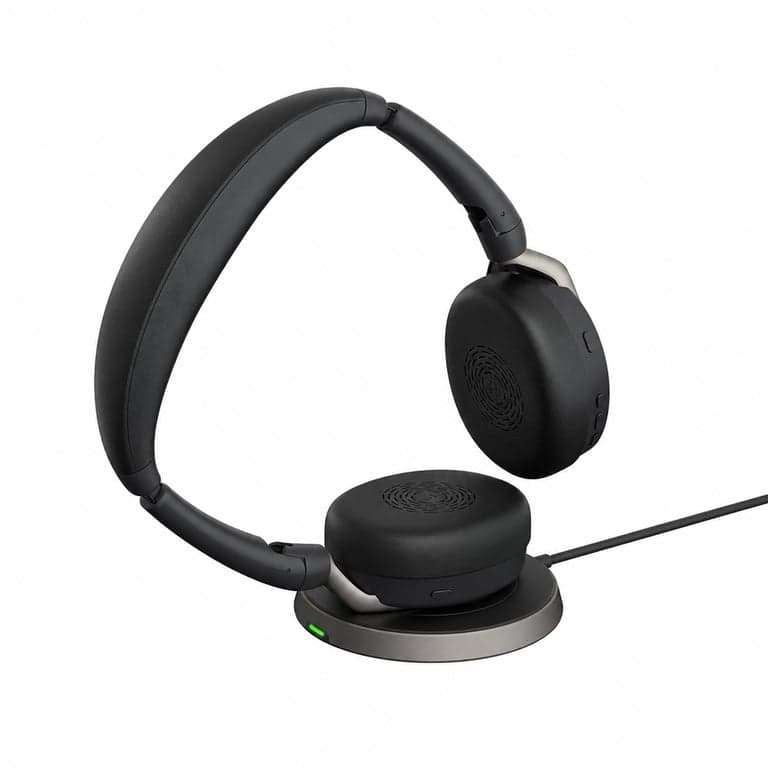 Jabra Evolve2 65 Flex vezeték nélküli sztereó Bluetooth headset, hibrid ANC zajszűrővel, fekete – hiányos csomag, újszerű állapot