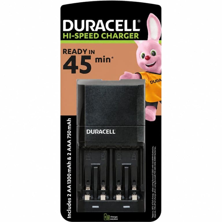 Duracell 45 perces gyors akkumulátor töltő AA és AAA újratölthető elemekhez - fekete — Az aksik hiányoznak (állapot: lásd a 2. képet)