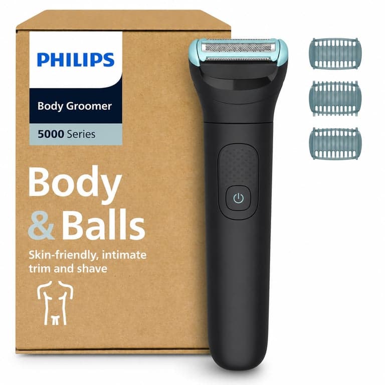 Philips Bodygroom Series 5000 BG5485/30 Férfi Testszőrzet Trimmer Háromszoros Védelemmel — töltőkábel nélkül (állapot: lásd a 2. képet)