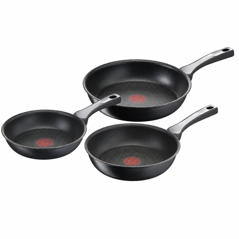Tefal Unlimited On G25991 serpenyő szett 3 részes (20 cm, 24 cm, 28 — Apróbb karcok találhatók a serpenyő élén (állapot: lásd a 2. képet)