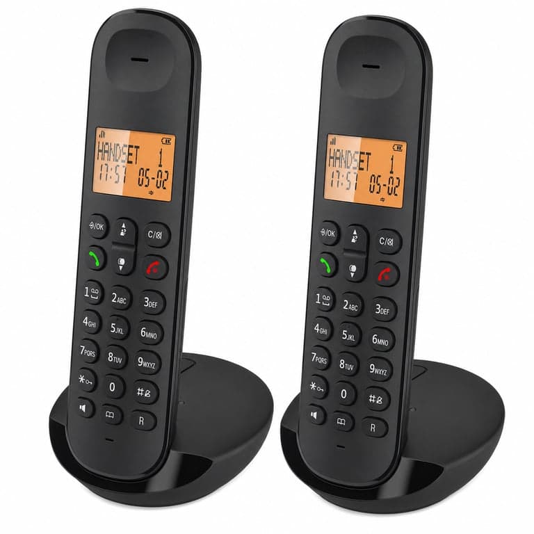 Logicom ILOA 255T DECT Vezeték Nélküli Telefon Duo Szett — Csatlakozó kábelek és a tápkábelek hiányoznak (állapot: lásd a 2. képet)