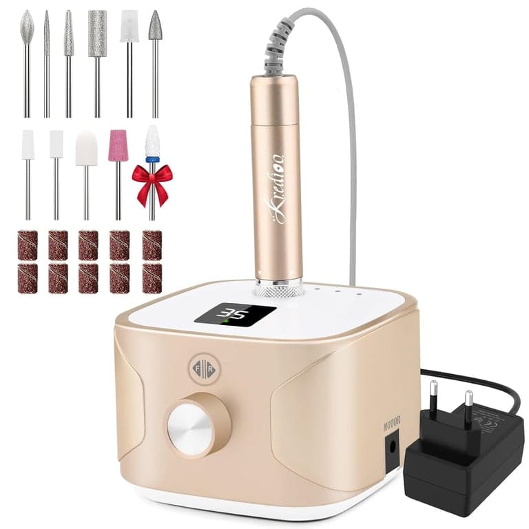 Kredioo Professional Nail Drill 35000 RPM Asztali Elektromos Körömreszelő Készlet Géllakkhoz és — használt (állapot: lásd a 2. képet)
