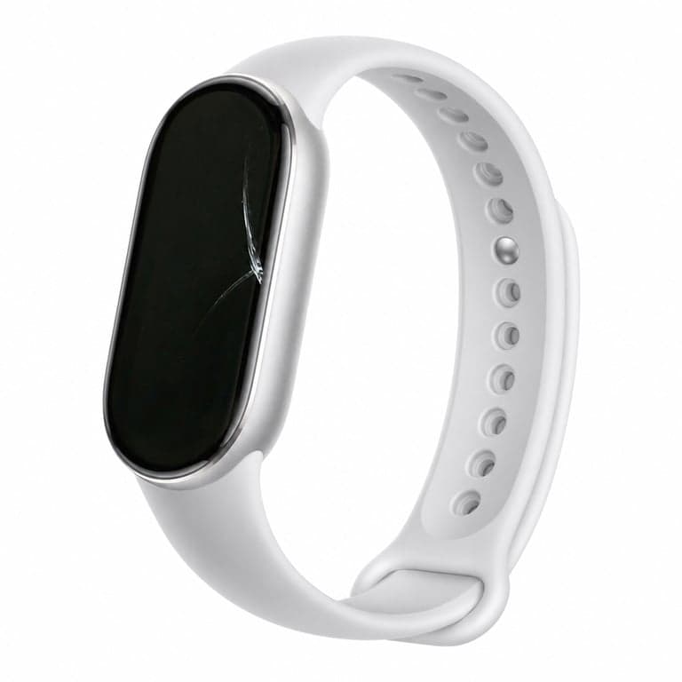 Xiaomi Smart Band 10 Okosóra Ezüst - 1,72" AMOLED Kijelző, 21 Napos — hibás, részben működik: Repedt kijelző (állapot: lásd a 2. képet)