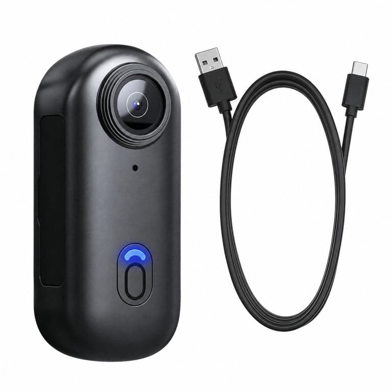 TOSBARRFT 4K Body Kamera hangrögzítéssel és videókövetéssel, vízálló, mágneses — SD-kártya és pendrive nélkül (állapot: lásd a 2. képet)