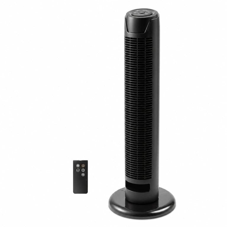 Midea FZ10-17JR Toronyventilátor Távirányítóval, 92 cm, Fekete, LED kijelző, 3 üzemmód, 7 — hibás, alkatrésznek (állapot: lásd a 2. képet)