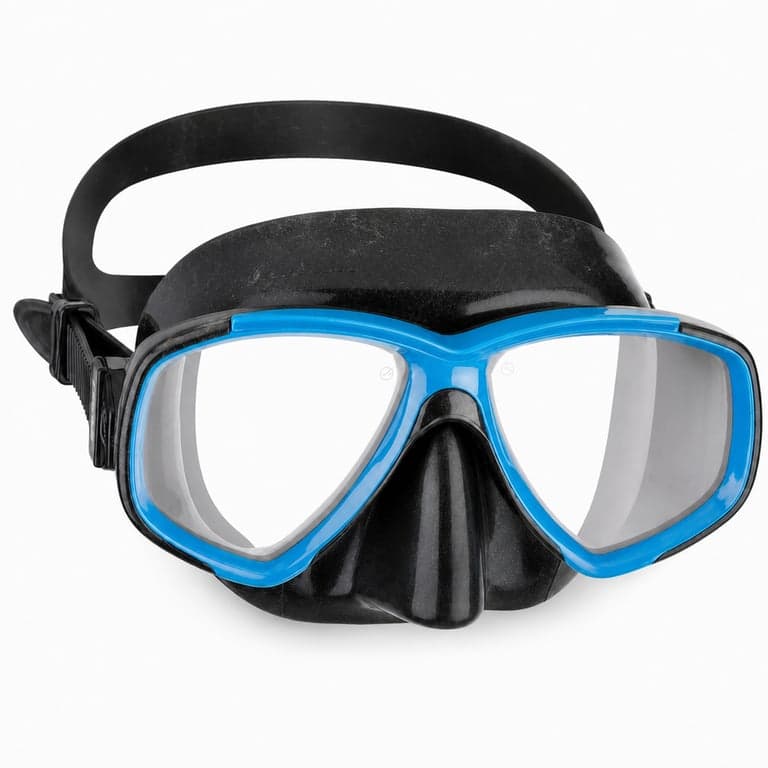 Cressi Perla + Mexico búvármaszk és snorkel szett – fekete/kék, felnőtt méret, snorkeling felszerelés — Használt (állapot: lásd a 2. képet)