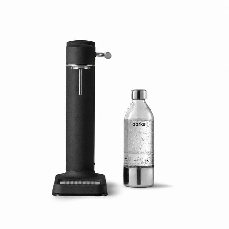 aarke Carbonator 3 szénsavasító készülék matt fekete rozsdamentes acél, 1x BPA-mentes — Hiányzik az egyik palack (állapot: lásd a 2. képet)