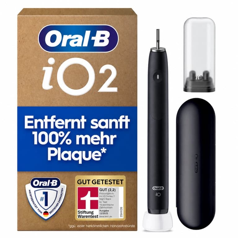 Oral-B iO Series 2 elektromos fogkefe, 1 cserélhető fogkefefej, 3 tisztítási mód — Cserélhető fogkefefej nélkül (állapot: lásd a 2. képet)