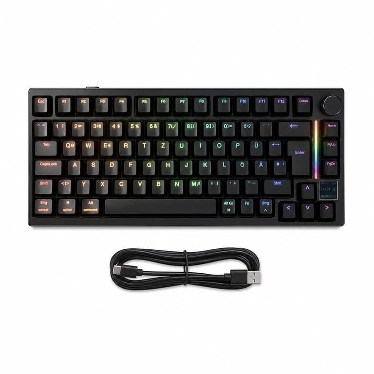 GK Gamakay TK75HE V2 Rapid Trigger Gaming Billentyűzet QWERTZ — hibás, alkatrésznek: több billentyű nem működik (állapot: lásd a 2. képet)