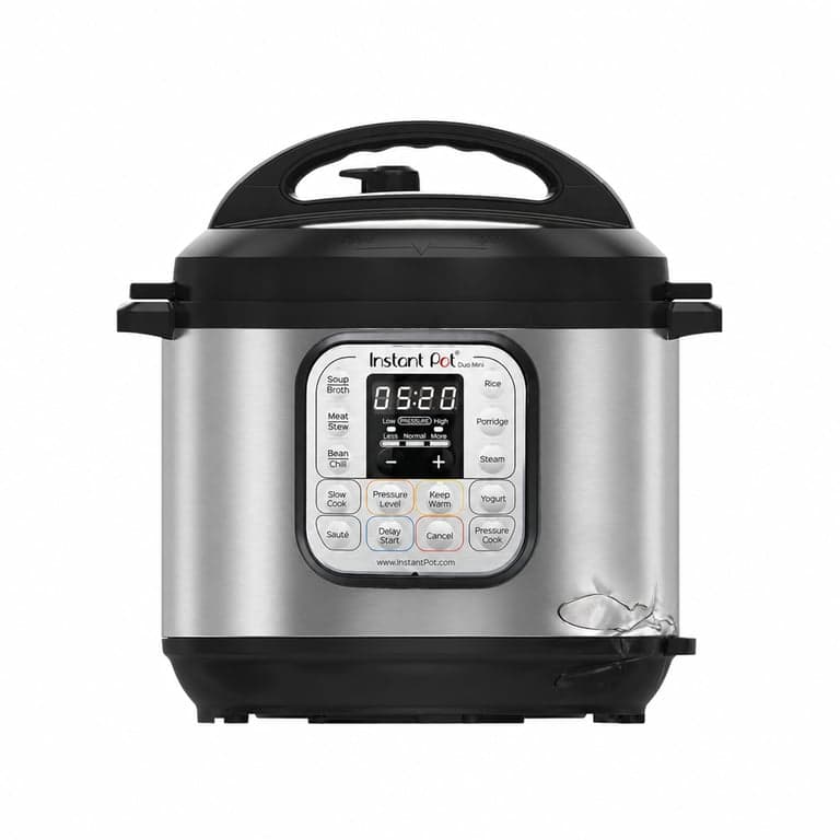 Instant Pot Duo Mini elektromos multifőző gyorsfőző 3L – — hibás, részben működik: sérült, behajlott hátlap (állapot: lásd a 2. képet)
