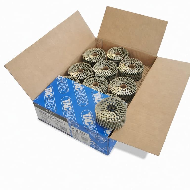 Tacwise 0777 Extra Horganyzott Lapos Tekercsszeg 2,8 x 50 mm – 4000 db-os tekercsek, hiányos készlet (1 tekercs hiányzik) — 19 db-os szett