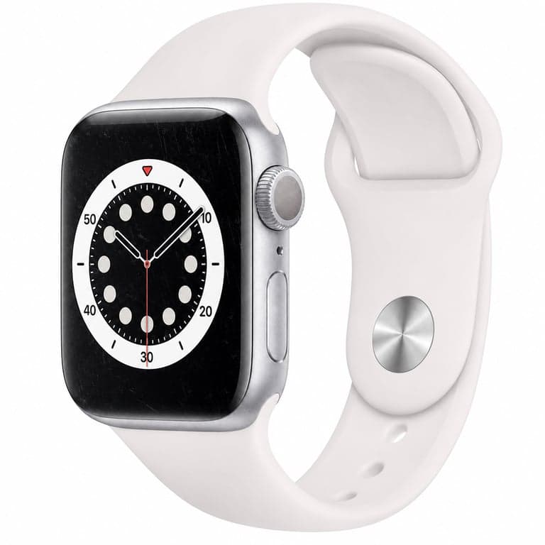 Apple Watch Series 6 GPS + Cellular okosóra 40 mm ezüst alumínium — minimális hajszálkarcok vannak a kijelzőn (állapot: lásd a 2. képet)