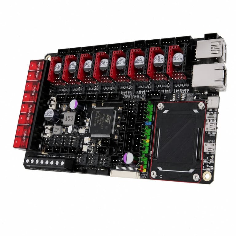 BIQU Manta M8P V2.0 32Bit 3D nyomtató vezérlőkártya Klipper CB1 nélkül — viseltes krimpelhető érintkezők (állapot: lásd a 2. képet)