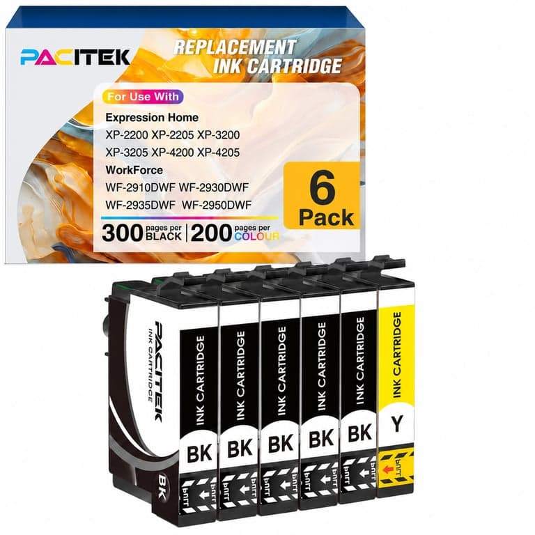 PACITEK 603XL kompatibilis tintakészlet Epson XP-2100 XP-3100 XP-4100 nyomtatókhoz — 4/2 fekete és 1 sárga (állapot: lásd a 2. képet)