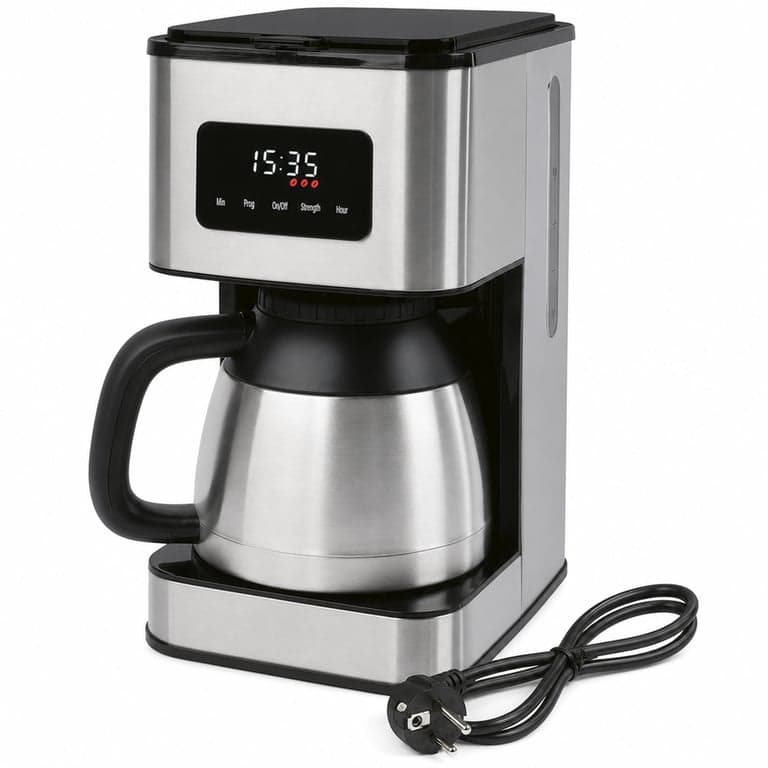 ProfiCook PC-KA 1300 filteres kávéfőző termoszszal, 10 csészés, 1,2 literes — Újrahasználható kávéfilter nélkül (állapot: lásd a 2. képet)