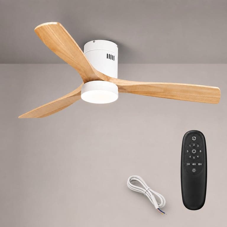 M mimotec Energy LED mennyezeti ventilátor lámpával Ø132 cm DC — hibás, részben működik: nem forgó ventilátor (állapot: lásd a 2. képet)