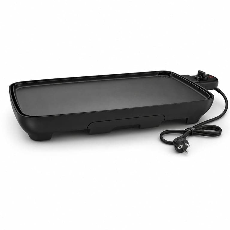 Tefal Malaga Plancha CB501812 elektromos asztali grill 2000 W — hibás, részben működik: sérült hátulsó burkolat (állapot: lásd a 2. képet)
