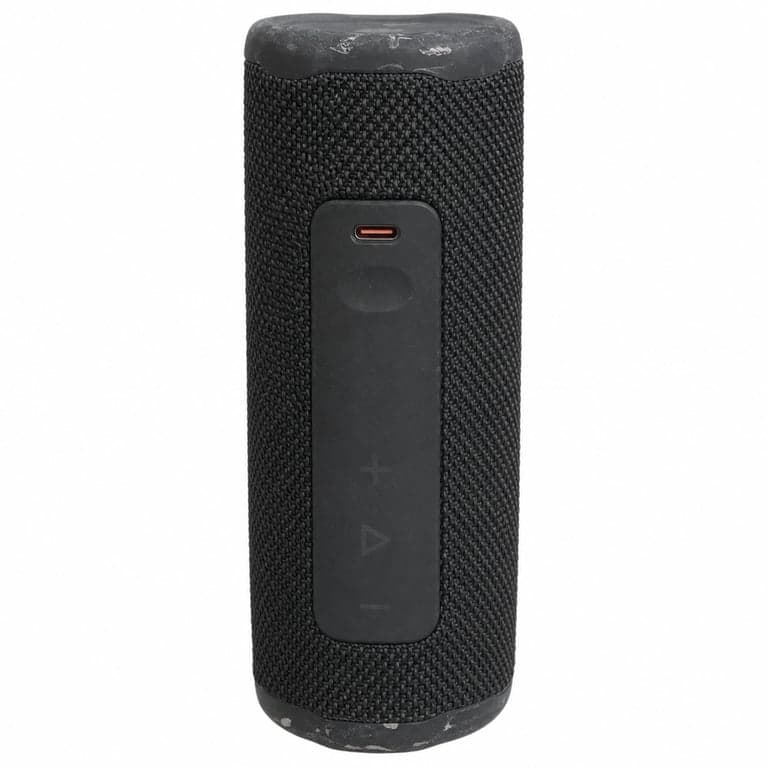 JBL Grip hordozható Bluetooth hangszóró fekete, vízálló, kompakt, használt — sérült burkolat, töltőkábel nélkül (állapot: lásd a 2. képet)