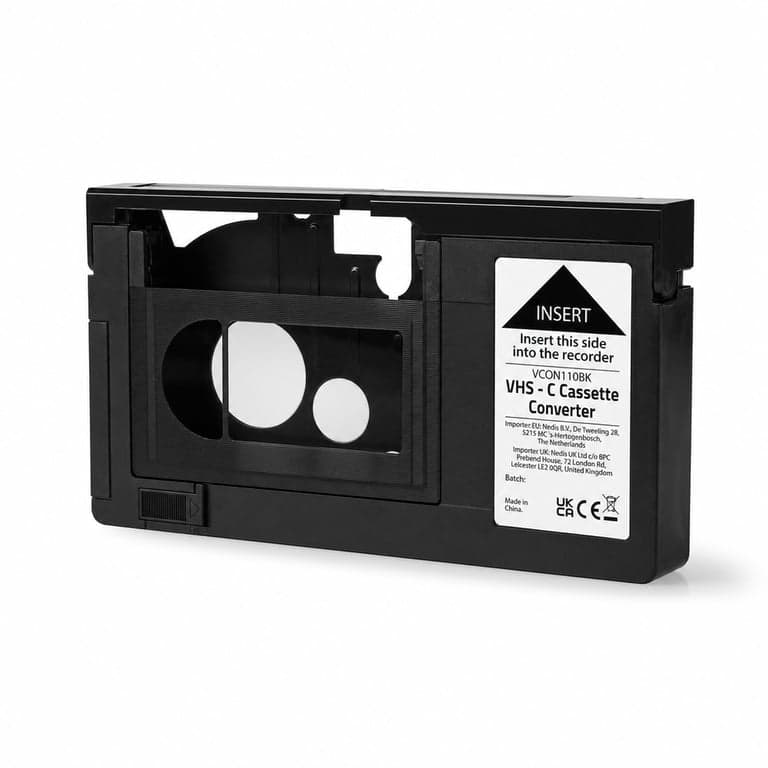 Nedis VCON110BK VHS-C VHS kazettakonverter fekete - hibás, részben — hibás, részben működik: nem lecsukható autó (állapot: lásd a 2. képet)