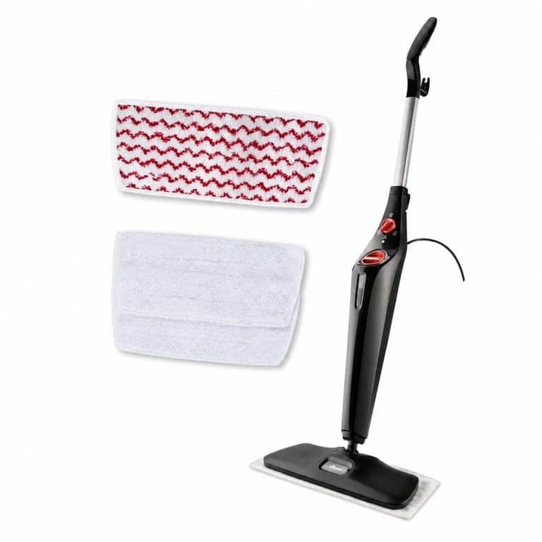 Vileda Steam Plus XXL gőztisztító PowerPad-del, fekete, 0,4 literes tartály, 121,5 cm, hiányos — 3db fel torlő (állapot: lásd a 2. képet)