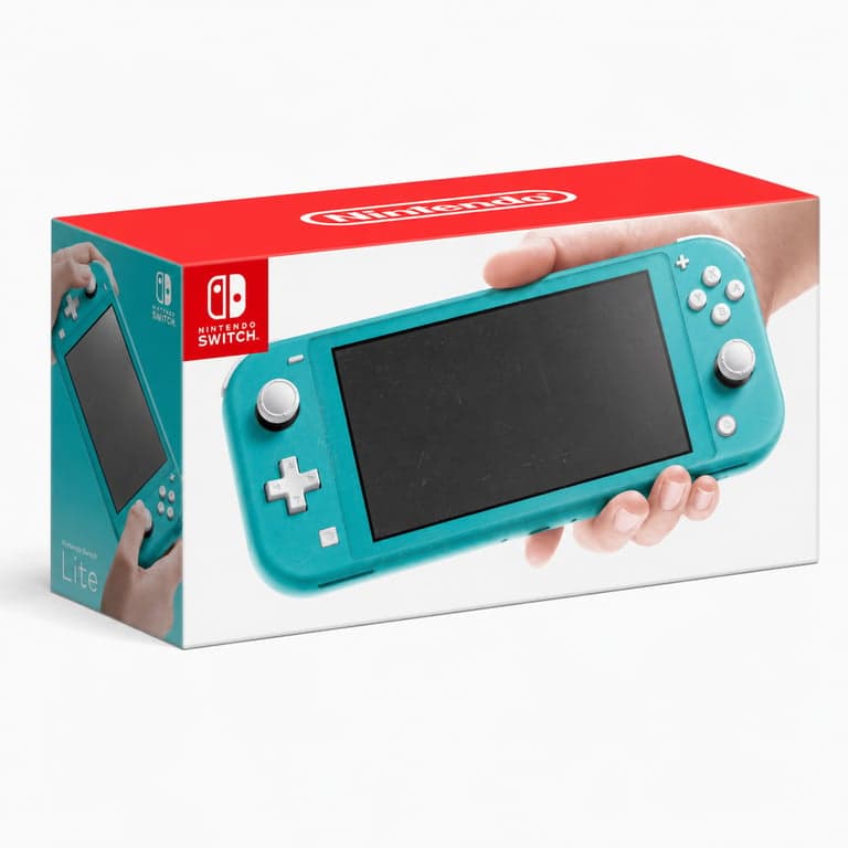 Nintendo Switch Lite türkiz hordozható játékkonzol - Láthatóan — Használati nyomok a kijelzőn és a vázon is (állapot: lásd a 2. képet)