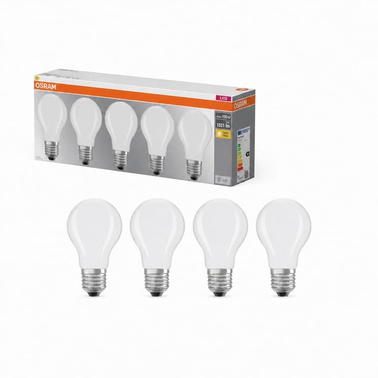 Osram LED Filament A100 E27 11W 1521 lm Körte Alakú Izzó Meleg Fehér Matt 4 db-os csomag energiatakarékos fényforrás