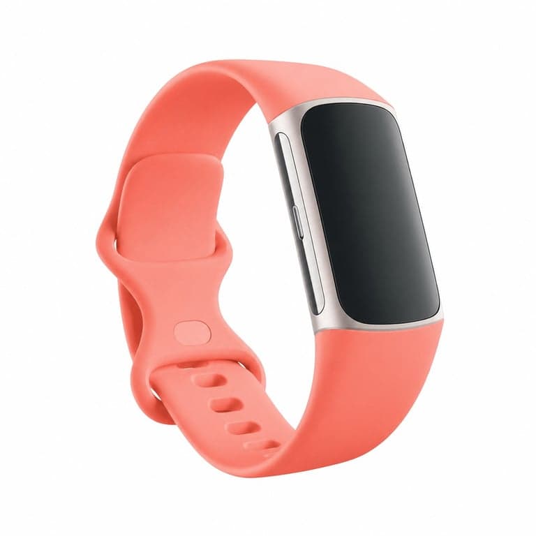 Fitbit Charge 6 Aktivitásmérő Okosóra Korall/Arany Alumínium Színben, 7 napos Akkumulátor, Google — töltő nincs (állapot: lásd a 2. képet)