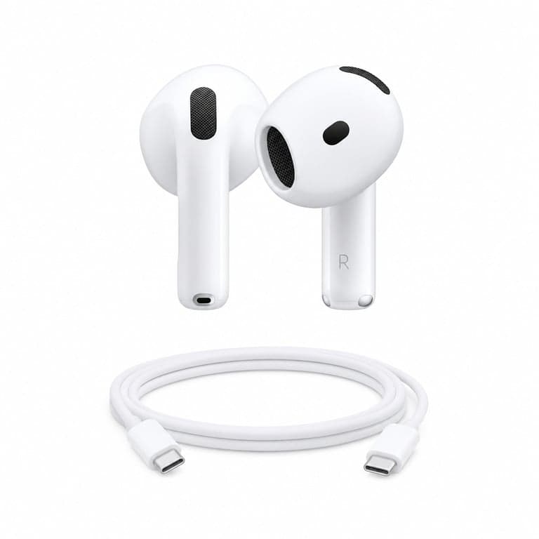 Apple AirPods 4 Bluetooth Fülhallgató Aktív Zajszűréssel, Adaptív Hang, USB-C Töltőtok — fiókhoz rendelve (állapot: lásd a 2. képet)