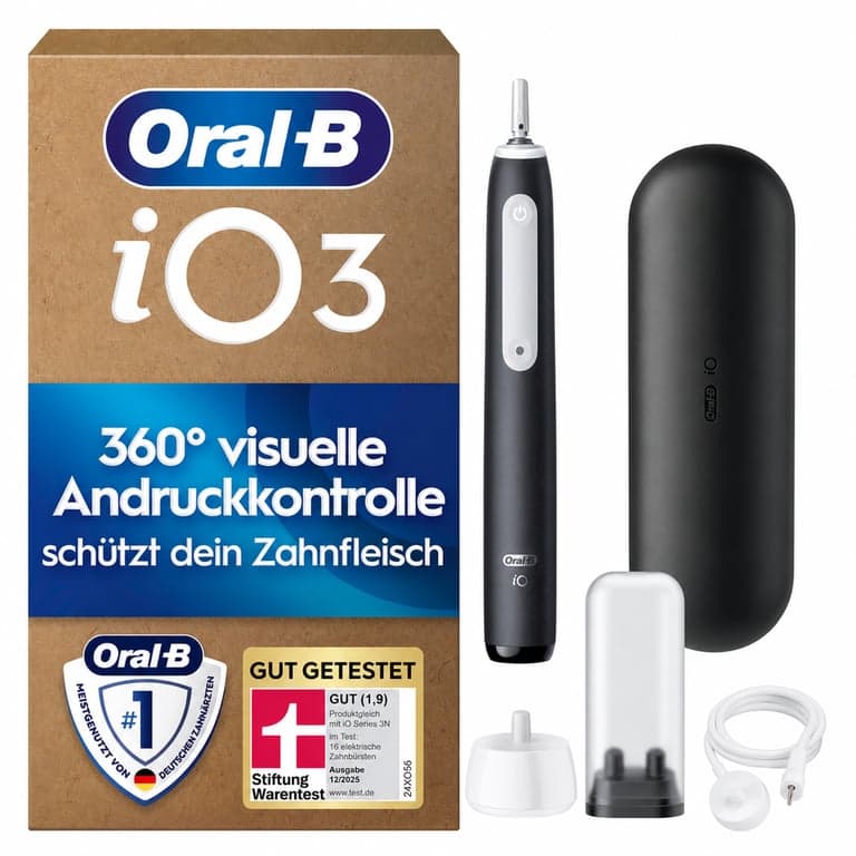 Oral-B iO Series 3 Elektromos Fogkefe Duopack – Fekete és Rózsaszín, 2 db — hiányos készlet (állapot: lásd a 2. képet)