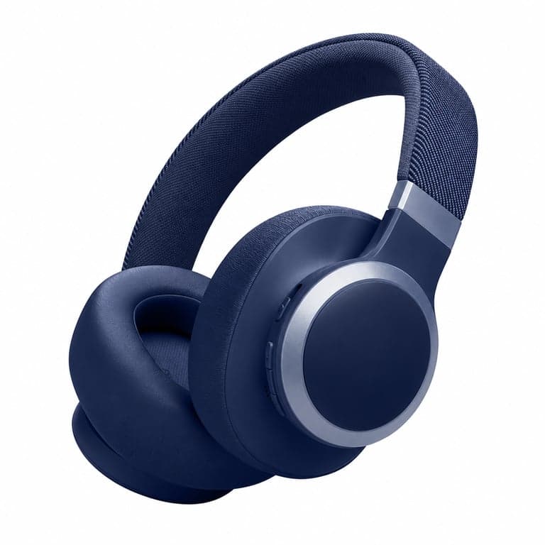 JBL Live 770NC Bluetooth fejhallgató zajszűréssel, kék — hibás — hibás, alkatrésznek: Nem veszi fel a töltést (állapot: lásd a 2. képet)
