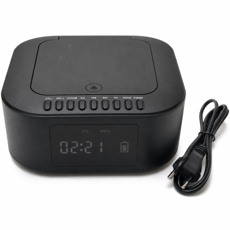 KLIM Boombox E1 CD lejátszó Bass Boost funkcióval, FM rádióval — hibás, alkatrésznek: nem reagál semmire (állapot: lásd a 2. képet)