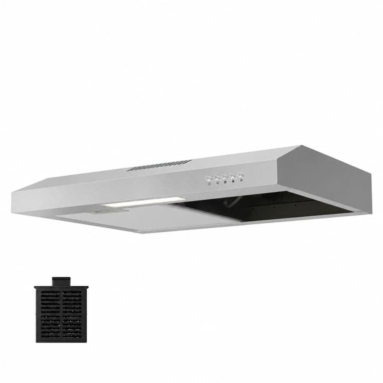 CIARRA AWS6903D 60 cm Beépíthető Páraelszívó Rozsdamentes Acél Ezüst Konyhai — Az egyik szűrő rács hiányzik (állapot: lásd a 2. képet)