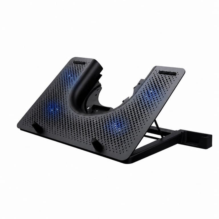 Trust GXT Quno laptop hűtőpad 17,3 colos notebookokhoz — hibás, alkatrésznek: A nagy ventilátor ki van torve (állapot: lásd a 2. képet)