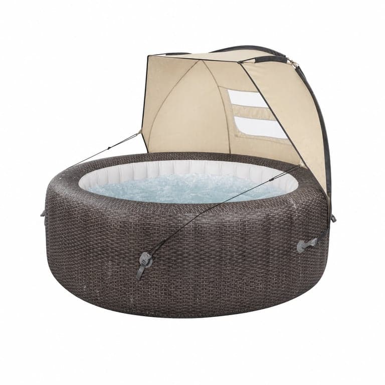 Bestway LAY-Z-SPA Napvédő Tetőponyva Pezsgőfürdőhöz 183x94x109 — Használat jelei láthatók a terméken( vízcseppes (állapot: lásd a 2. képet)