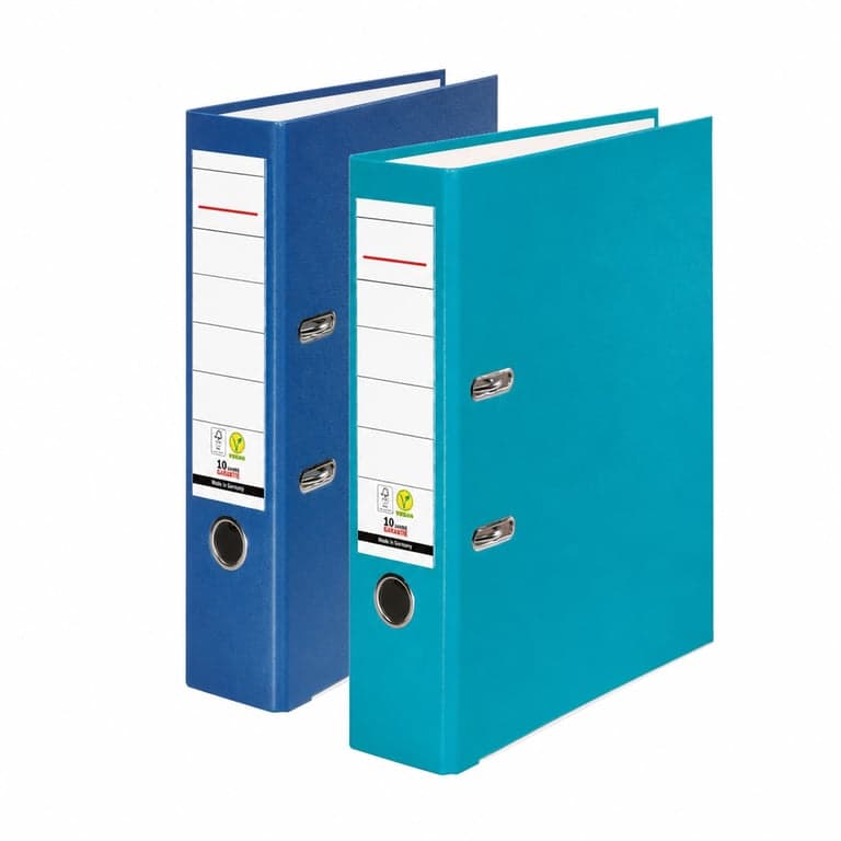 Falken PP-Color iratrendező 2 db, 8 cm széles, DIN A4, kék Ocean színű — 1 db hiányzik, 2 db görbült (állapot: lásd a 2. képet)