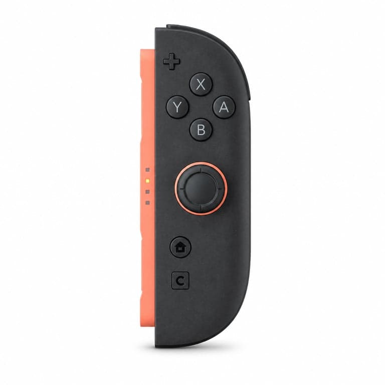 Nintendo Joy-Con 2 jobb vezérlő Nintendo Switch 2-höz, fekete-narancssárga, Bluetooth vezeték nélküli kontroller