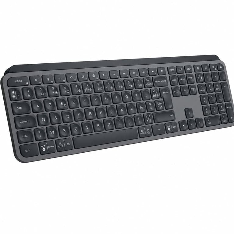 Logitech MX Keys S Vezeték nélküli Billentyűzet Francia AZERTY Kiosztás Grafit Szín — Hiányzik a Bluetooth stick (állapot: lásd a 2. képet)