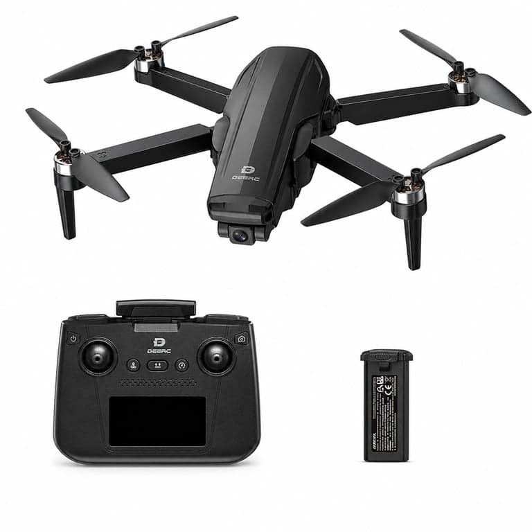 DEERC D65 EIS 4K Kamera Drón 2 Tengelyes Gimballal, GPS Follow Me, 249g Alatt, 26 — tartozékok hiányoznak nélkül (állapot: lásd a 2. képet)