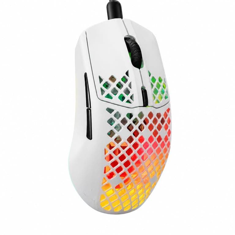 SteelSeries Aerox 3 Snow fehér RGB gaming egér - könnyű lyukacsos kialakítás — minimális karcok az alján (állapot: lásd a 2. képet)