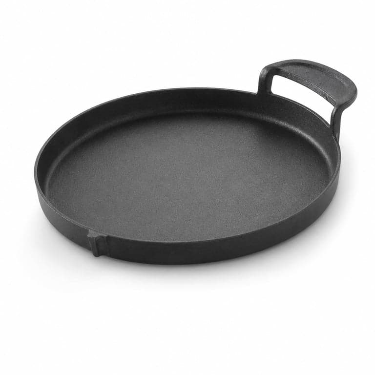 Weber 7421 Gourmet BBQ System öntöttvas plancha grillsütő — hibás, részben működik: Le van törve az egyik füle (állapot: lásd a 2. képet)