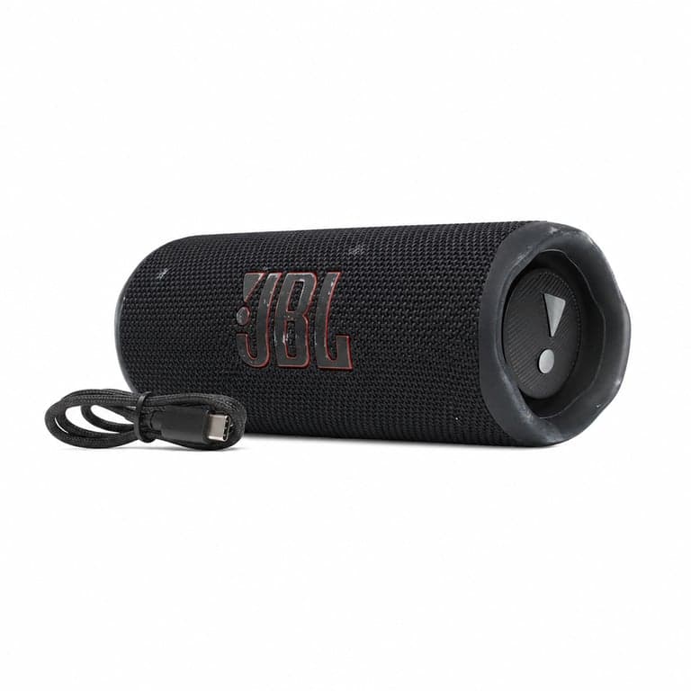 JBL Flip 6 hordozható Bluetooth hangszóró fekete, vízálló, 2 utas — hibás, alkatrésznek: nem kapcsol be (állapot: lásd a 2. képet)