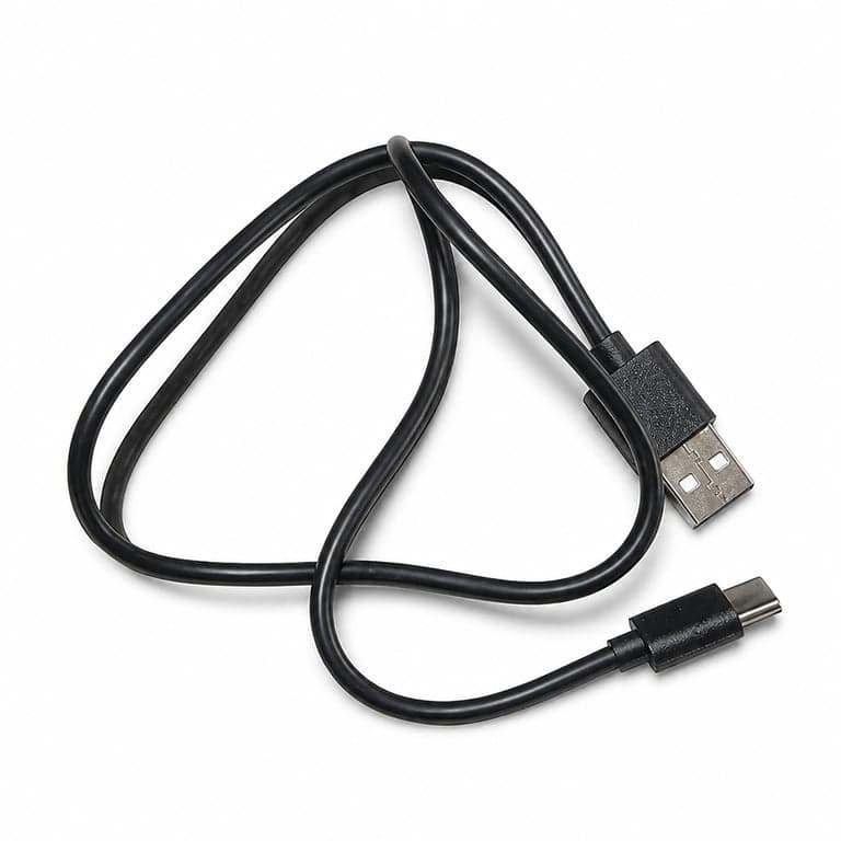 Technaxx TX-266 USB-A – USB-C töltőkábel SUP elektromos pumpa akkumulátorhoz, fekete adatkábel