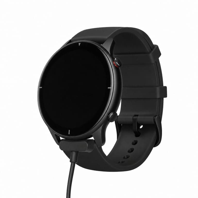 Amazfit GTR 2e Okosóra Fekete, 1,39" AMOLED, GPS, 90 — hibás, alkatrésznek: csak töltőre csatlakoztatva működik (állapot: lásd a 2. képet)