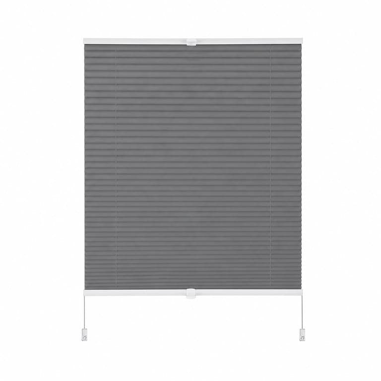 Sekey Plissee Sötétítő Roló Fúrás Nélkül Klemmfix 75x210 cm Sötétszürke Fényáteresztés-gátló Ablakroló Szorítókonzollal Hiányos