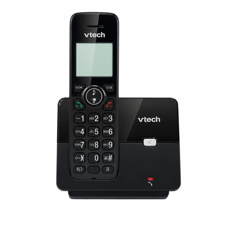 VTech CS2000 DECT Vezeték Nélküli Otthoni Telefon, Hívásazonosítóval, Fekete — hibás, alkatrésznek (állapot: lásd a 2. képet)