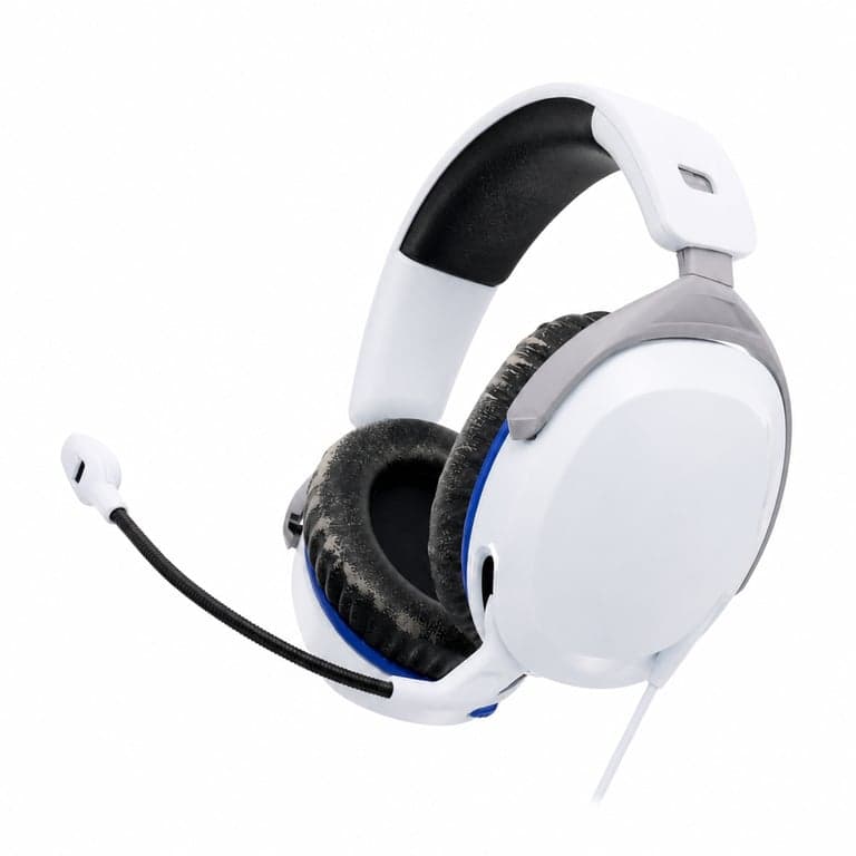 HyperX Cloud Stinger 2 Vezetékes Gaming Headset PlayStation-hez, Fehér, 50 mm Hangszóró — Párnák kopottak (állapot: lásd a 2. képet)