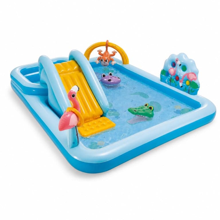 Intex Jungle Adventure Play Center gyerek vízijátszótér 244x198x71 cm 493 literes — A termék már használva volt (állapot: lásd a 2. képet)